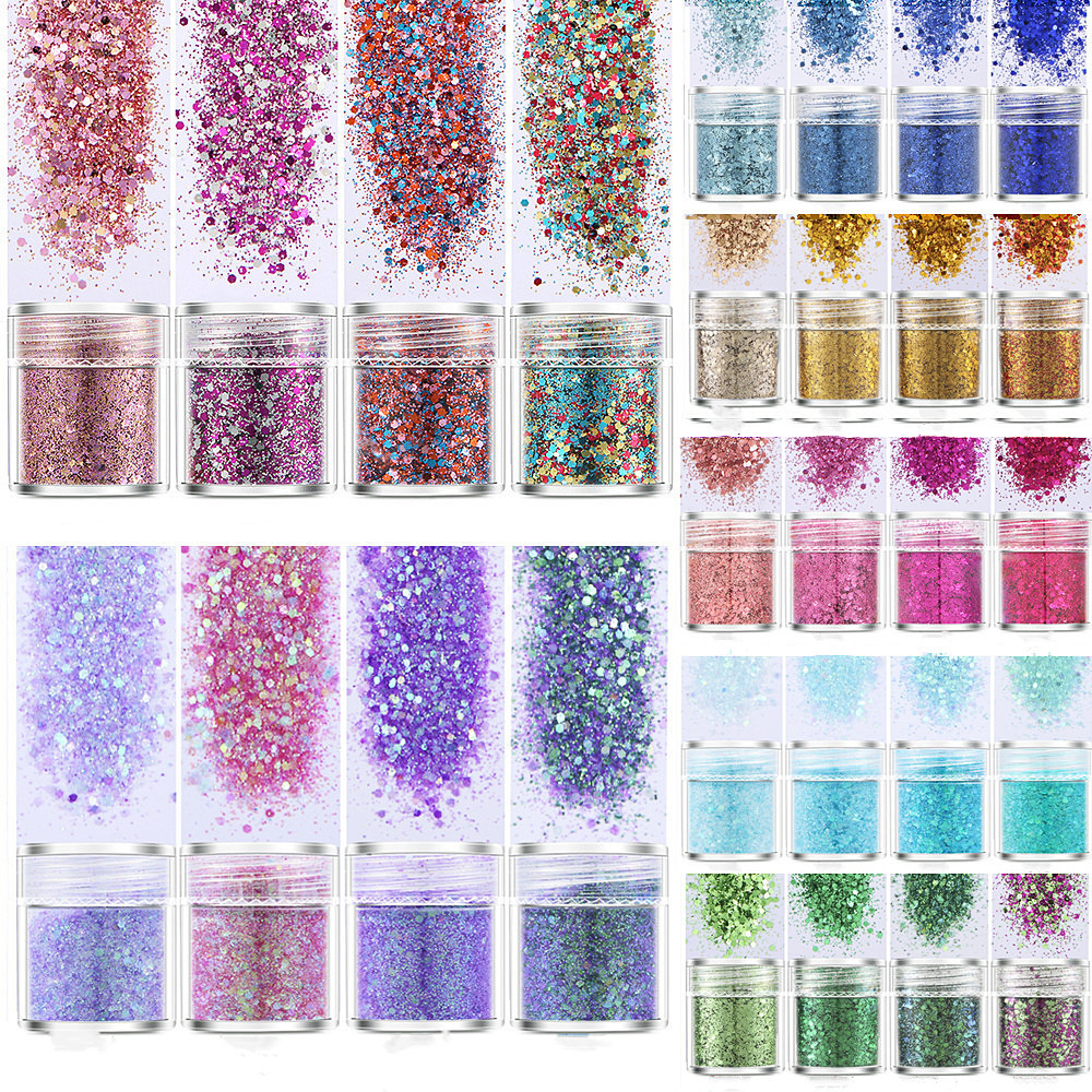 Resin Craft Kit - SNASAN 4Pcs Color Superfine Glitters Powder