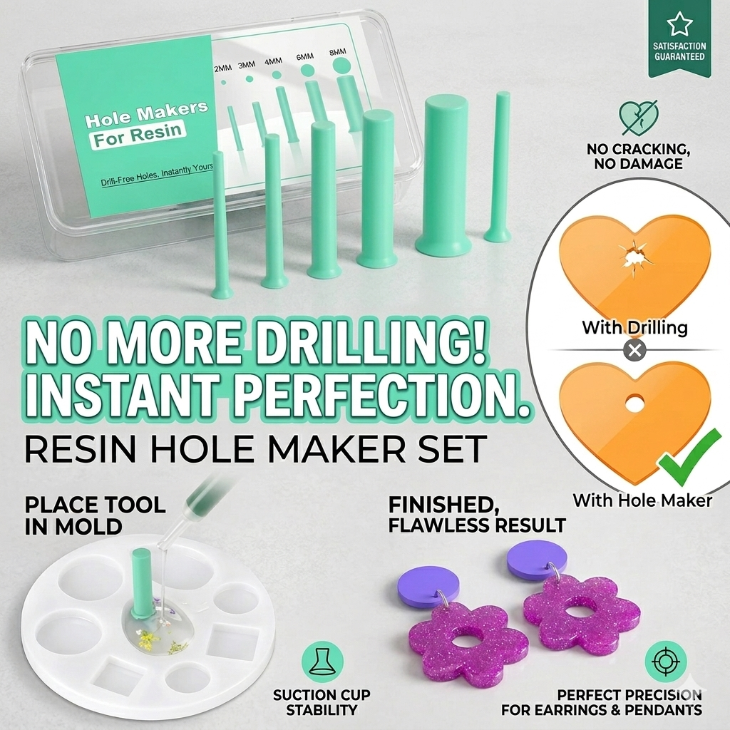 Resin Hole Maker Set 35PCS 7 S – обзор и цена Epoxy Uv Resin Kit