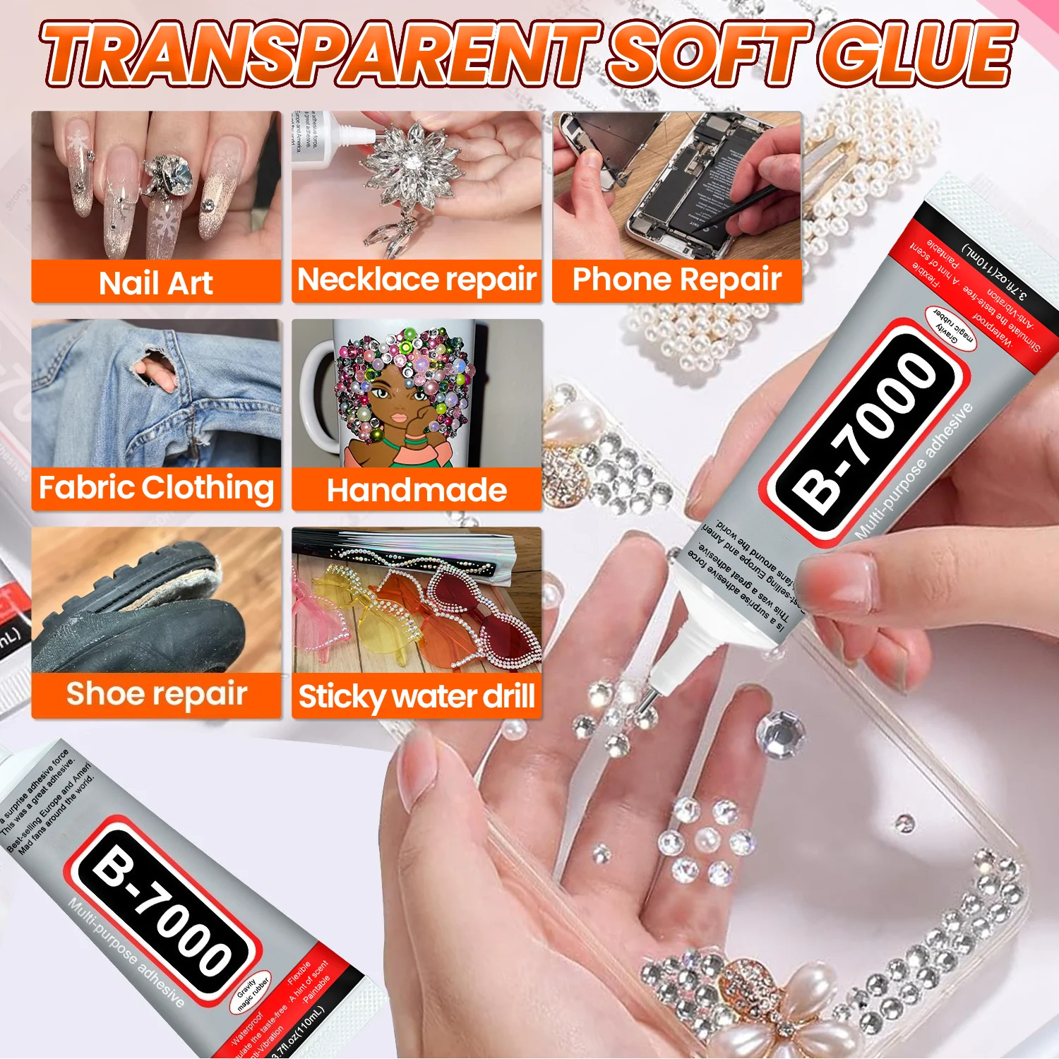 1-10Pcs B-7000 Super Glue Lool – обзор и цена Resin Craft Material