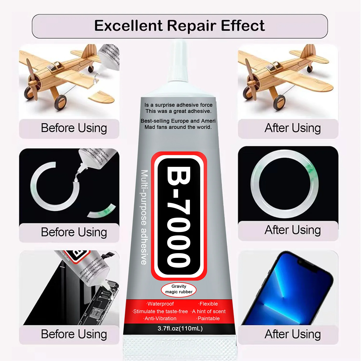 1-10Pcs B-7000 Super Glue Lool – обзор и цена Resin Craft Material