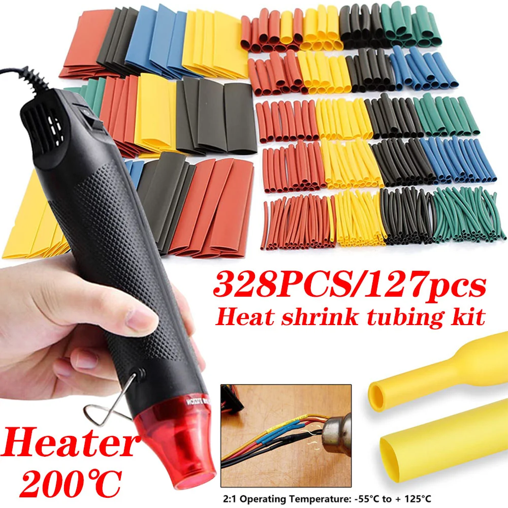 580/530/127PCS Heat Shrink Tub – обзор и цена Heat Gun Small