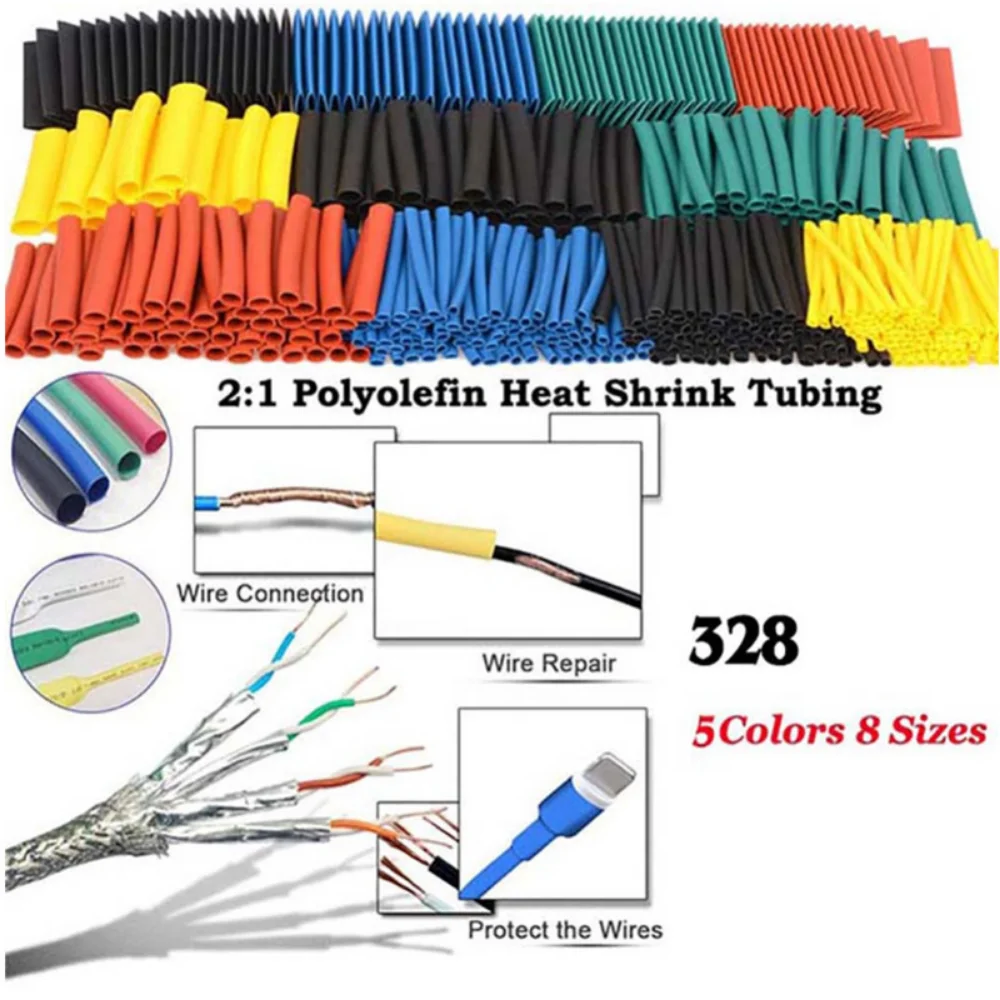 580/530/127PCS Heat Shrink Tub – обзор и цена Heat Gun Small