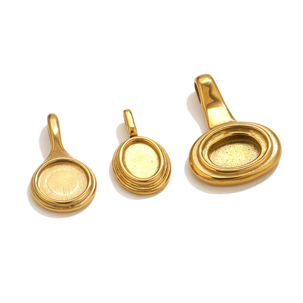 5pcs Stainless Steel Round Ova – обзор и цена Resin Craft Material