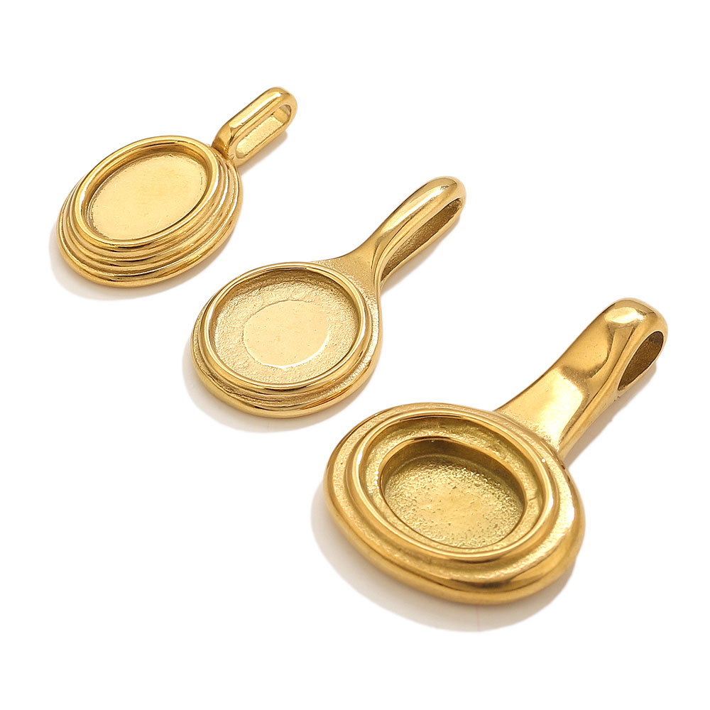 5pcs Stainless Steel Round Ova – обзор и цена Resin Craft Material