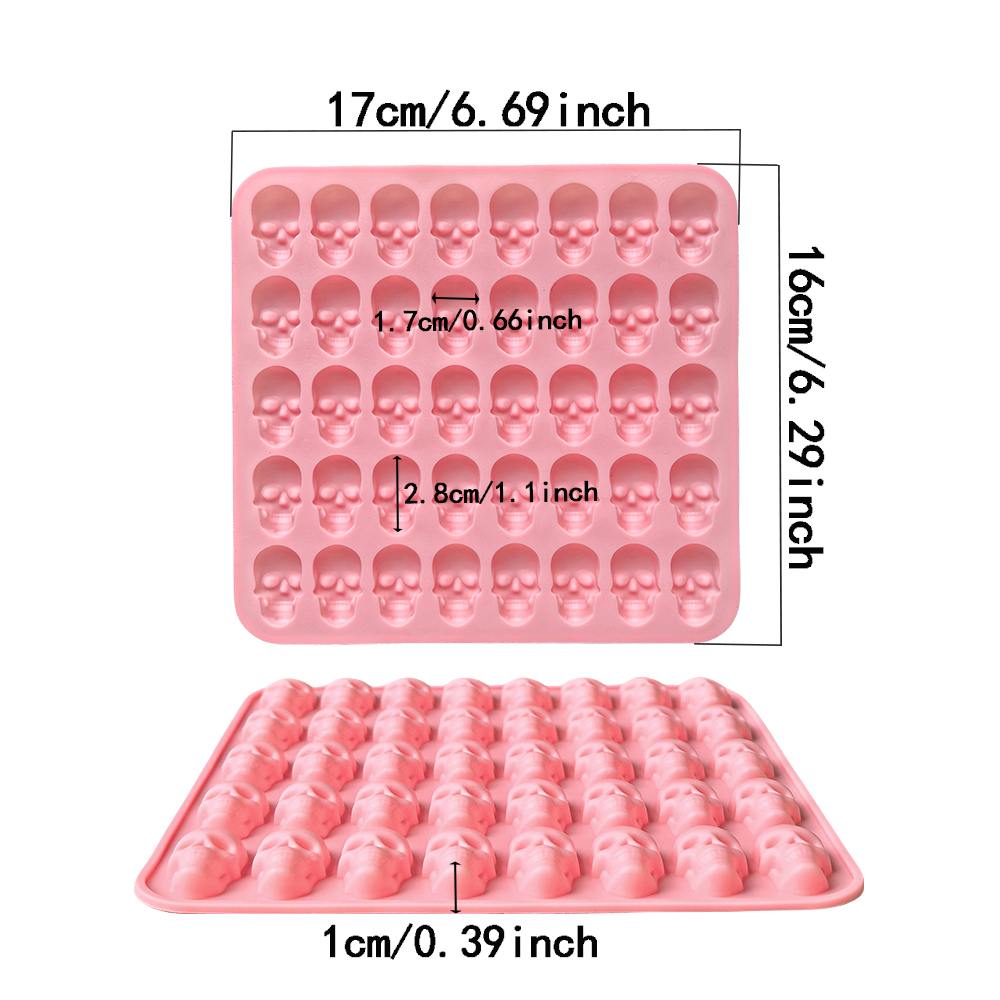 1pc 40 hole skull shaped bakin – обзор и цена Silicone Mold Tray