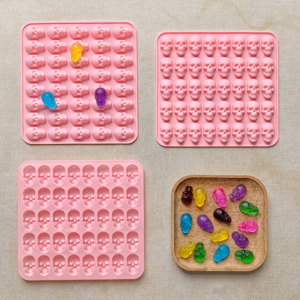 1pc 40 hole skull shaped bakin – обзор и цена Silicone Mold Tray