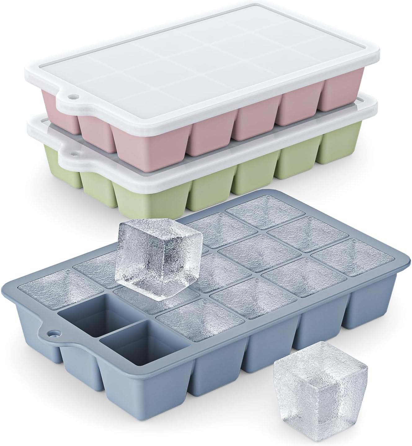 Silicone Ice Cube Tray 3 Pack  – обзор и цена Silicone Mold Tray