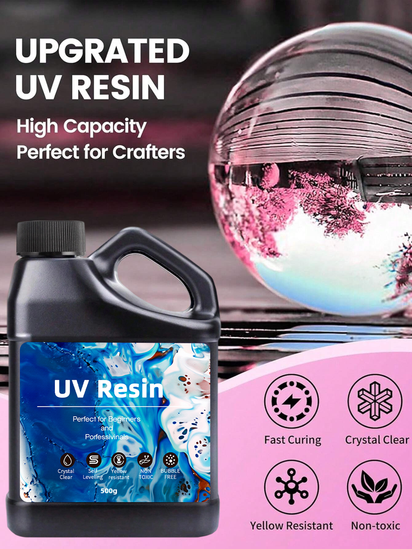 UV Resin 500-1000g -Bulk Upgra – обзор и цена Epoxy Uv Resin Kit