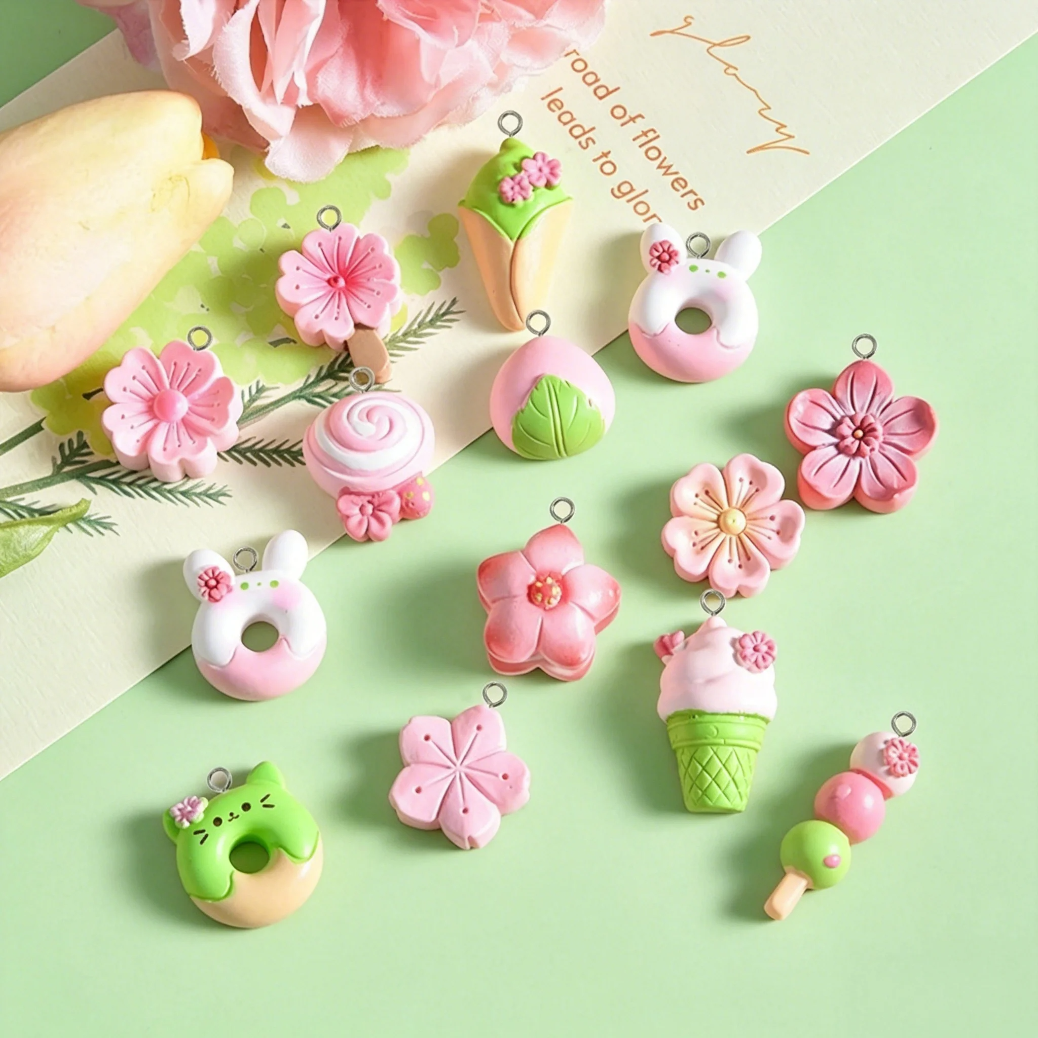 10Pcs Mixed Sweet Resin Pendan – обзор и цена Resin Craft Supplies