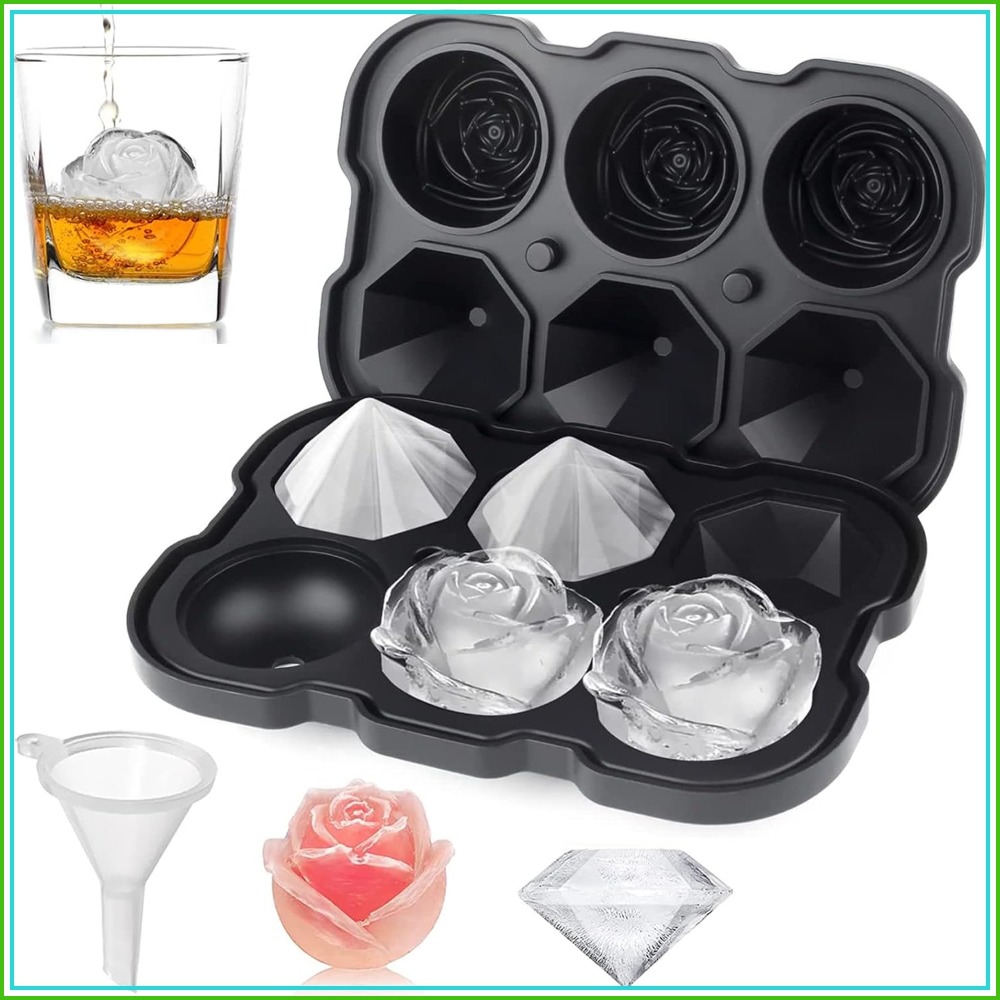 2 Inch Rose & Diamond Ice Cube – обзор и цена Silicone Mold Tray