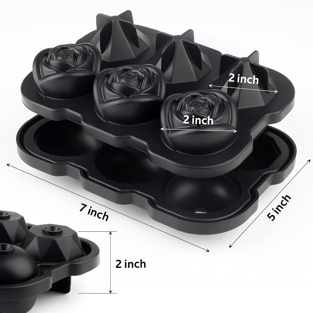 2 Inch Rose & Diamond Ice Cube – обзор и цена Silicone Mold Tray