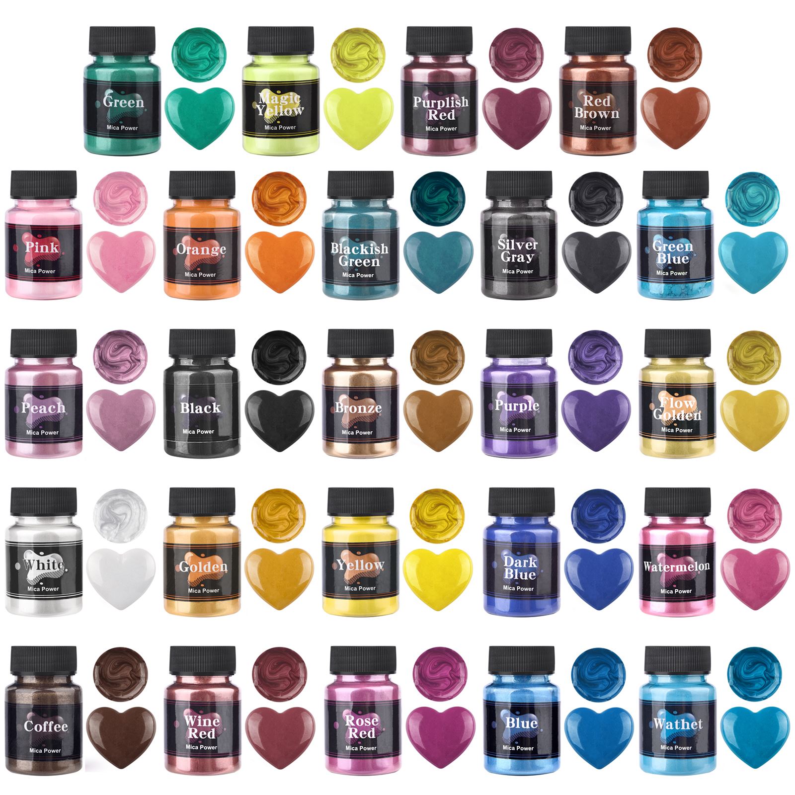 50ml 24 Colors Resin Pearl Pow – обзор и цена Resin Pigment Set