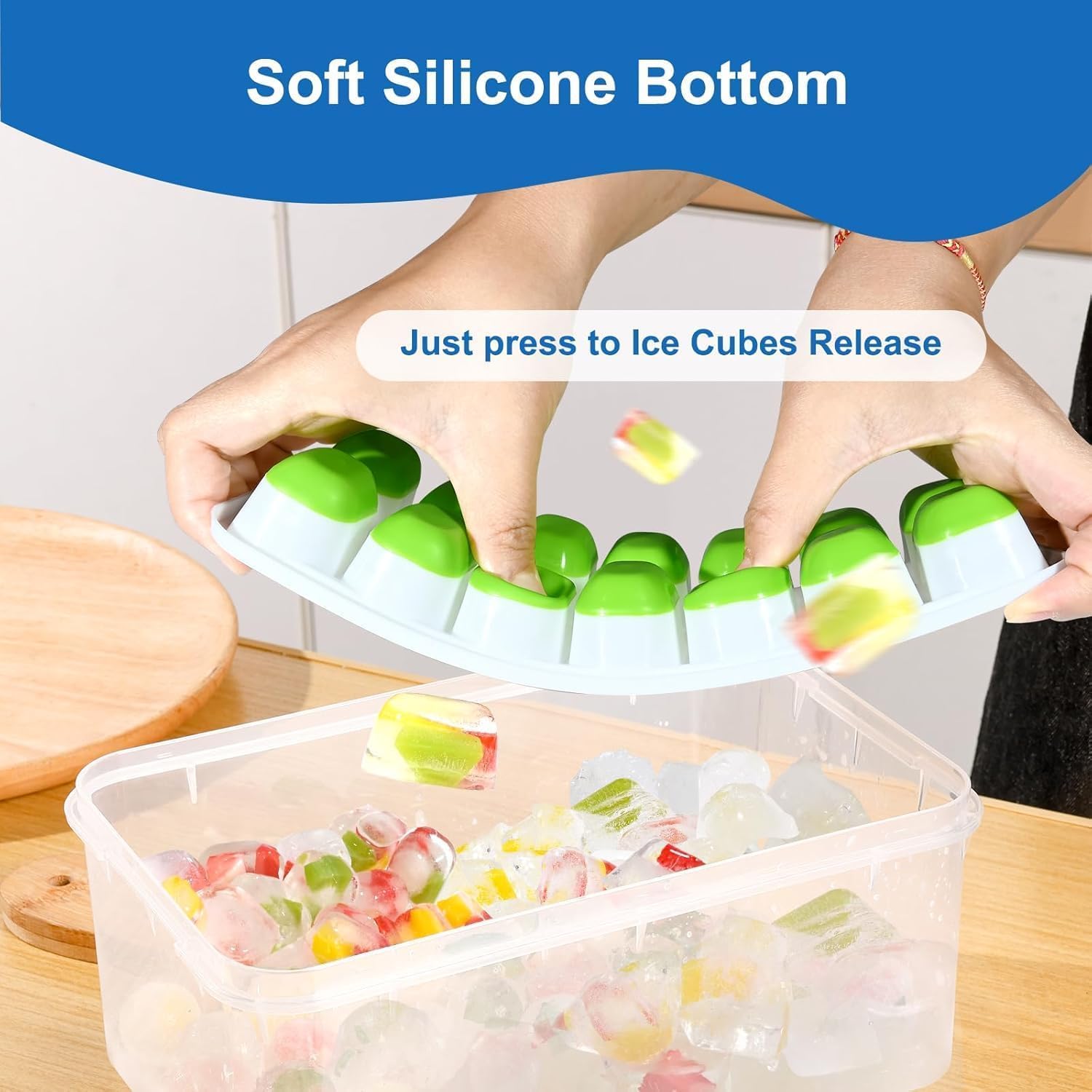 Ice Cube Trays with Lids for F – обзор и цена Silicone Mold Tray
