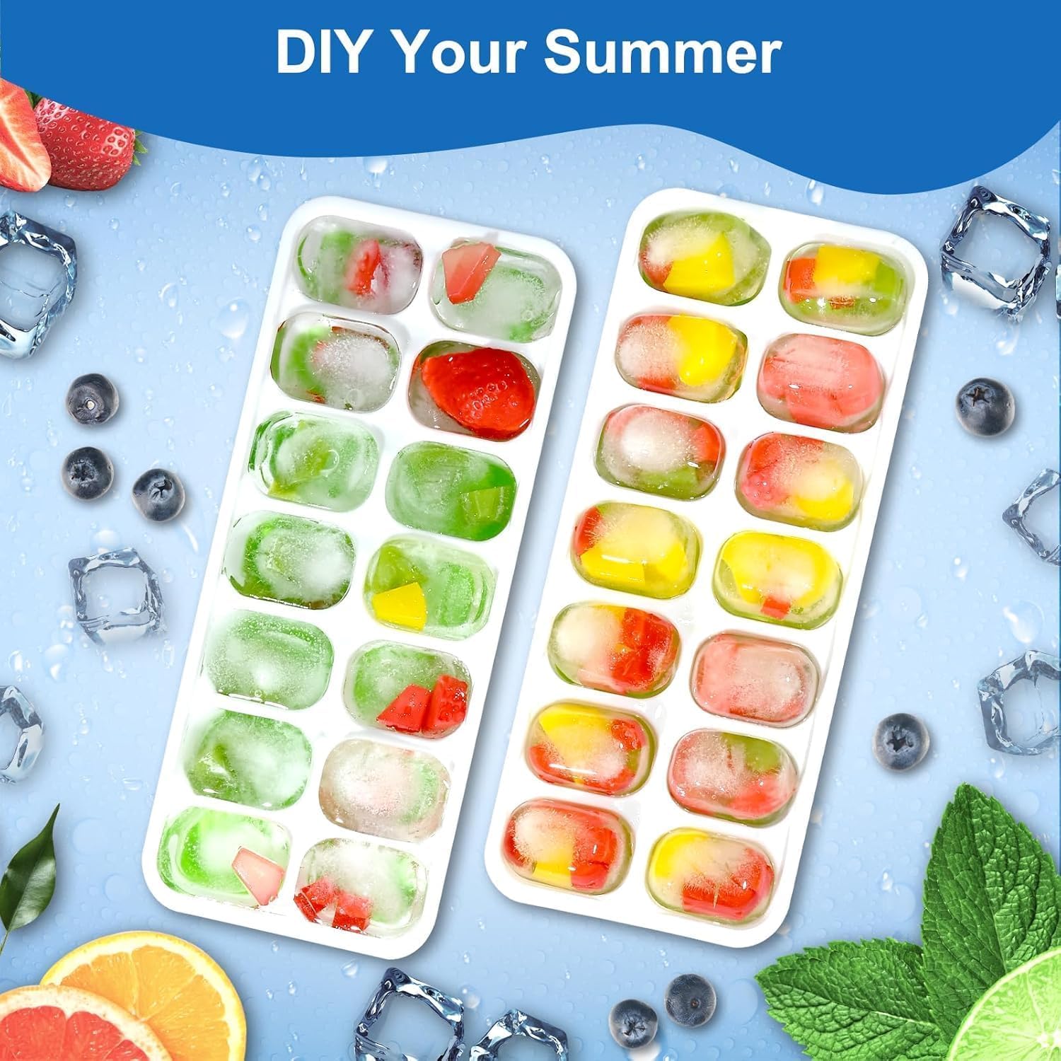 Ice Cube Trays with Lids for F – обзор и цена Silicone Mold Tray