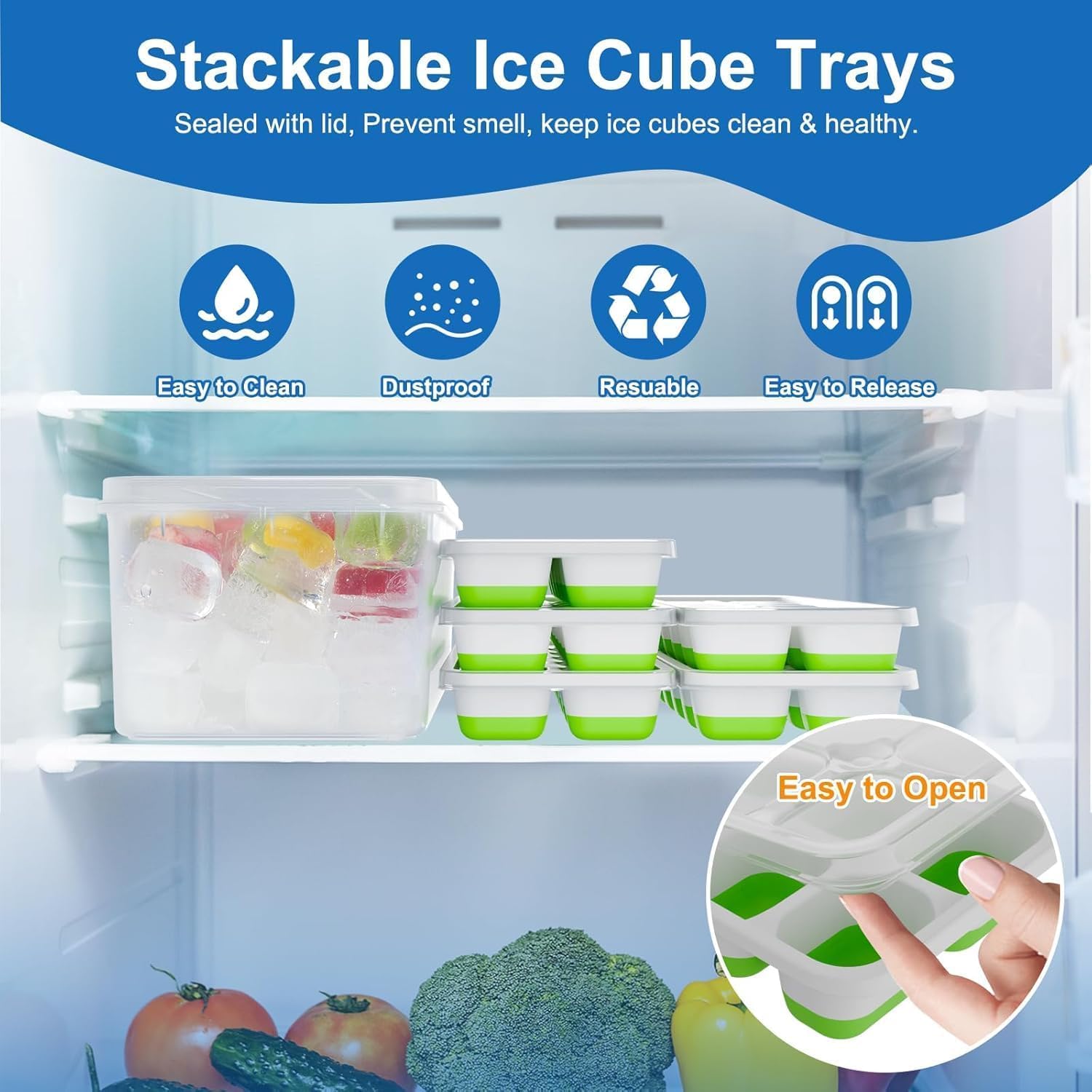 Ice Cube Trays with Lids for F – обзор и цена Silicone Mold Tray