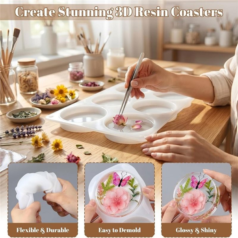 [ABFI!】 Resin Molds For DIY Ep – обзор и цена Coaster Mold Round