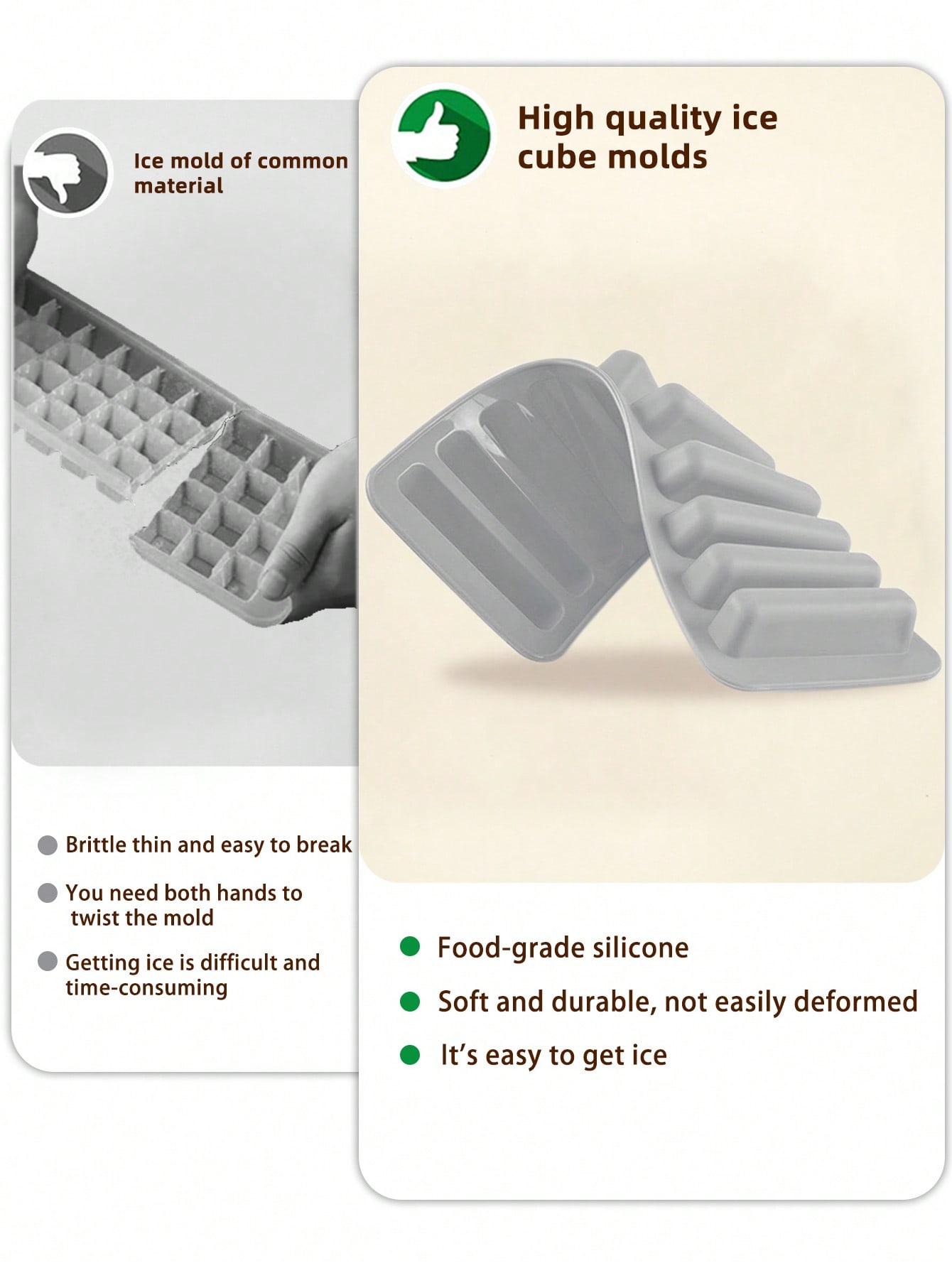 1pc Multi-grid Ice Cube Mold,  – обзор и цена Silicone Mold Tray