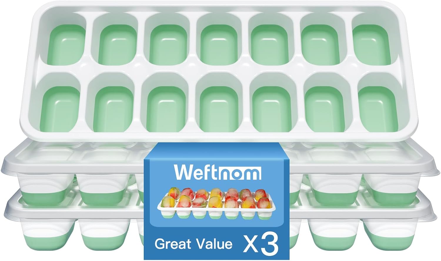 Ice Cube Tray with Lid, 3 Pack – обзор и цена Silicone Mold Tray
