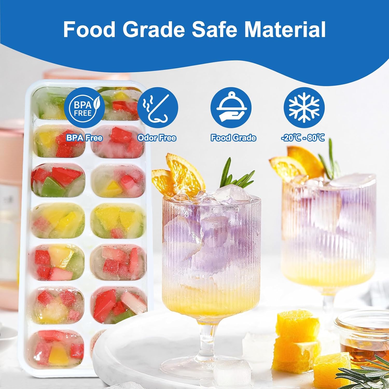 Ice Cube Tray with Lid, 3 Pack – обзор и цена Silicone Mold Tray