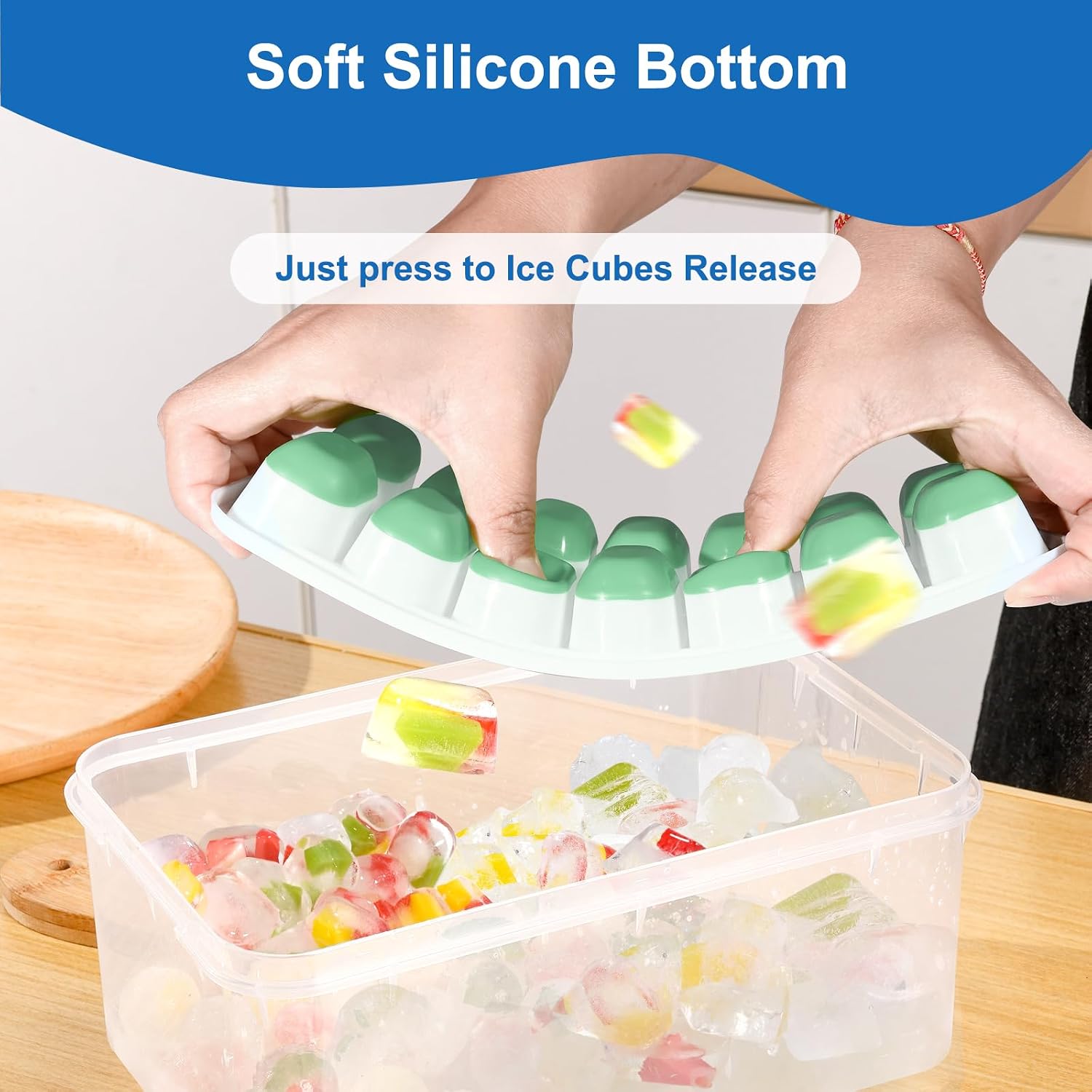 Ice Cube Tray with Lid, 3 Pack – обзор и цена Silicone Mold Tray
