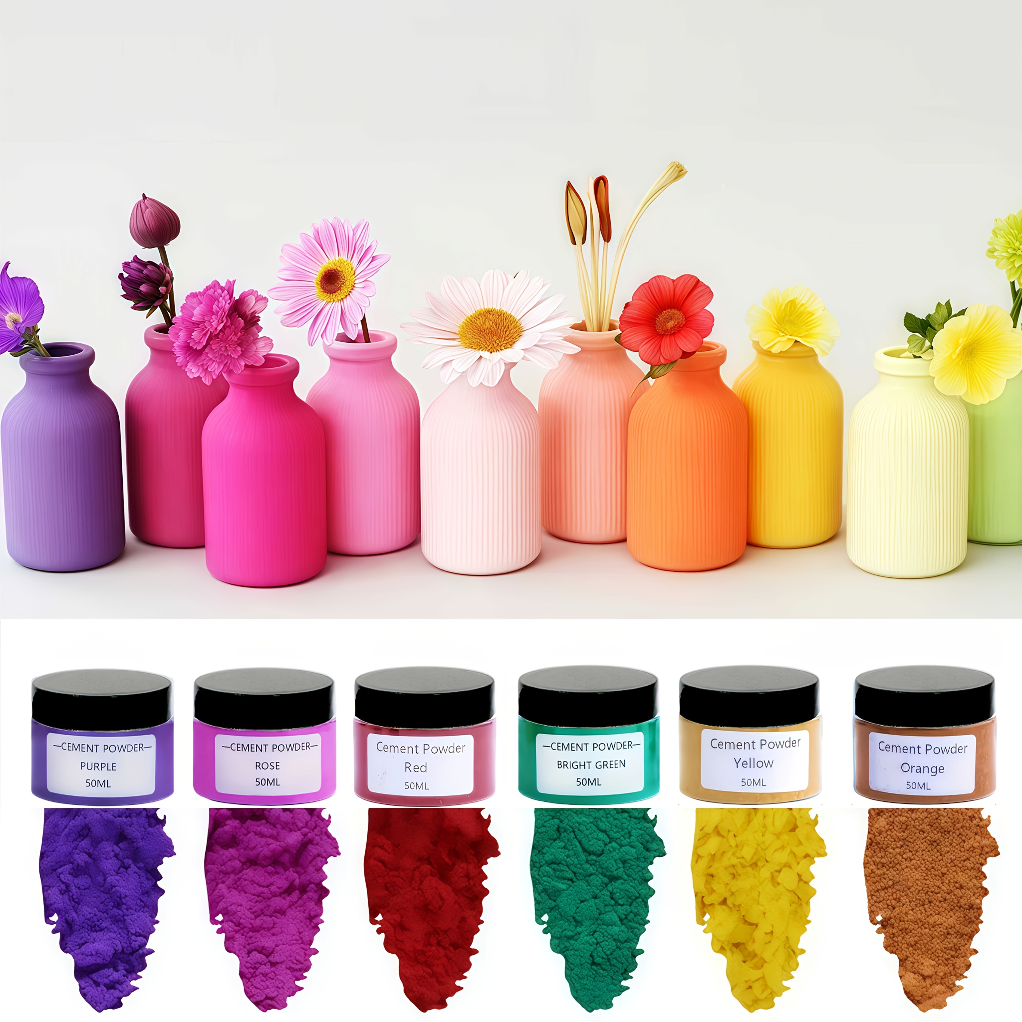 6-Color Gypsum Cement Pigment  – обзор и цена Resin Pigment Set