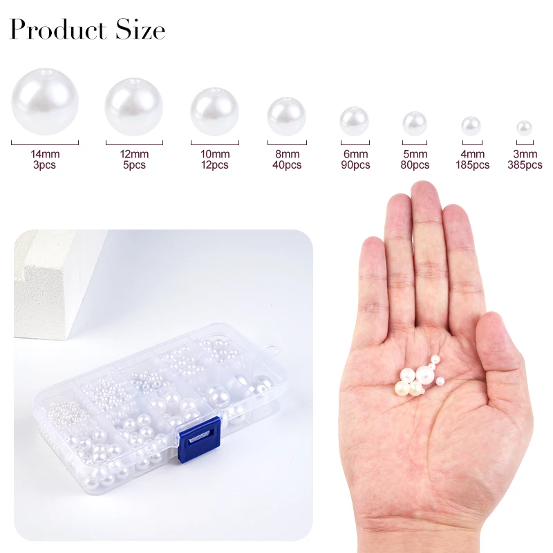 800pcs Artificial Faux Pearl R – обзор и цена Resin Craft Kit