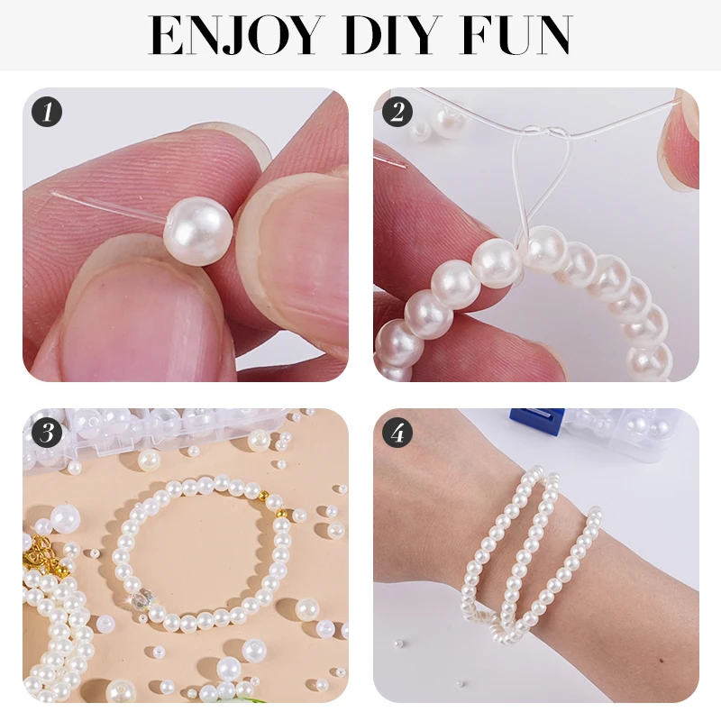 800pcs Artificial Faux Pearl R – обзор и цена Resin Craft Kit