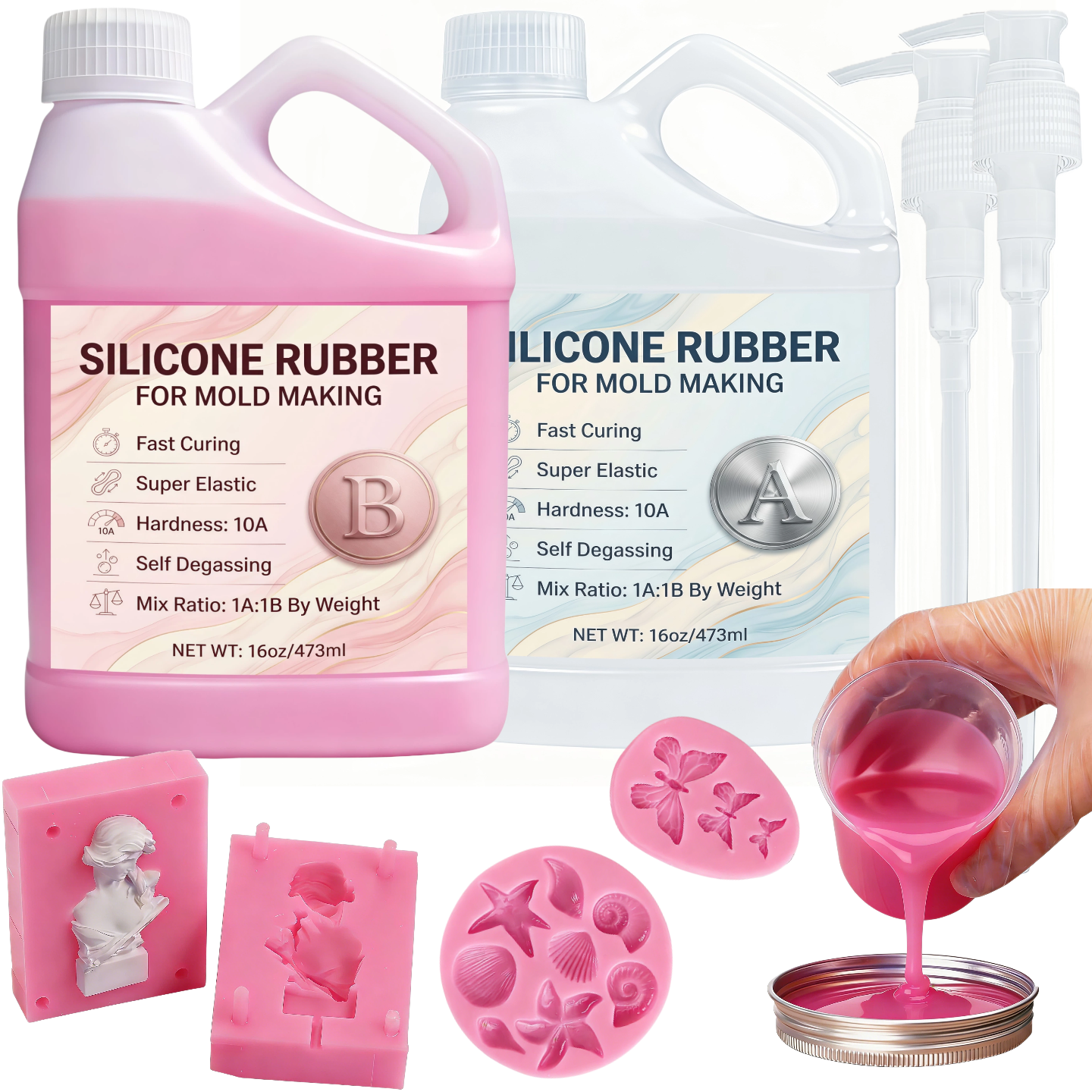 Pink Liquid Silicon Rubber, Re – обзор и цена Resin Craft Supplies