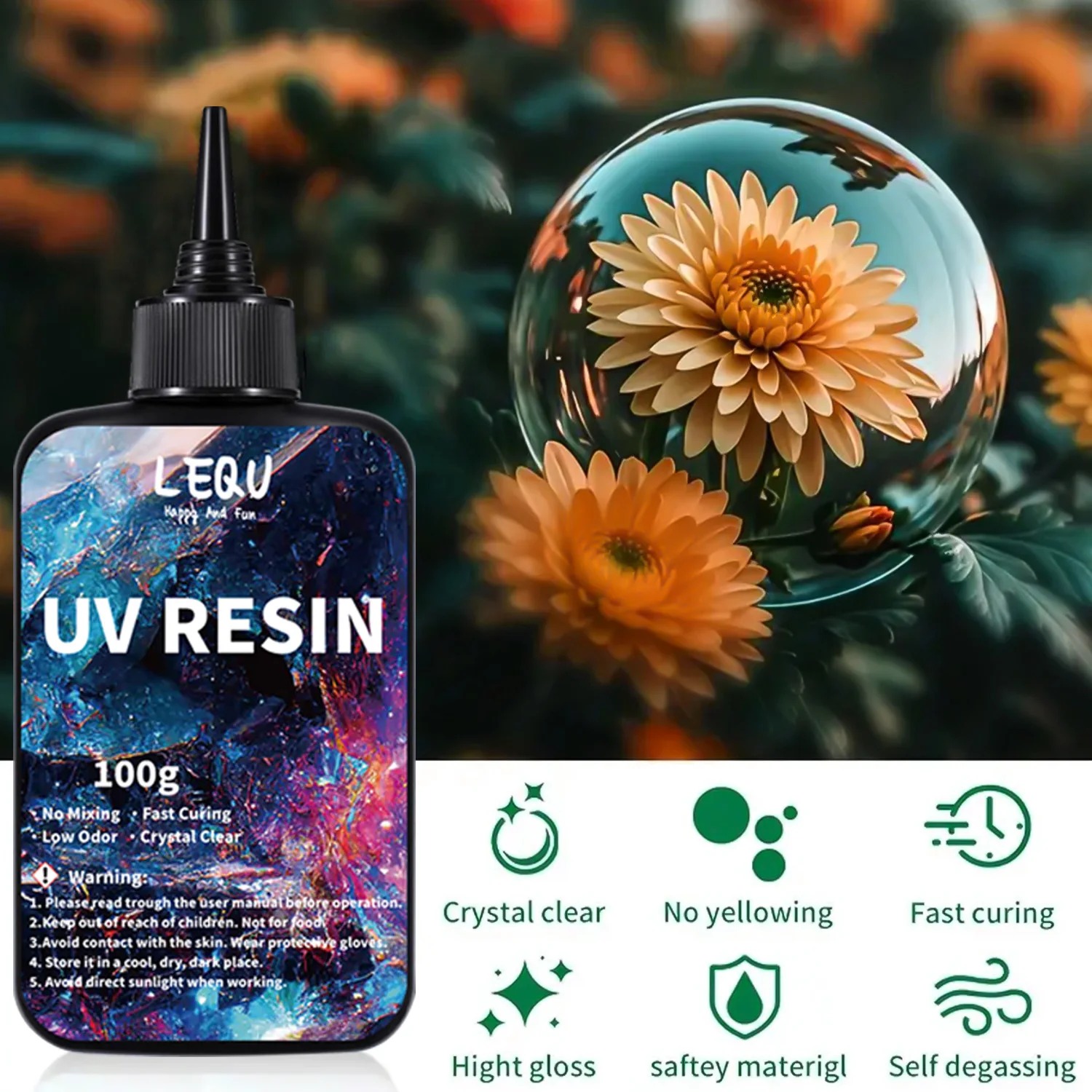 100g UV resin transparent hard – обзор и цена Epoxy Uv Resin Kit
