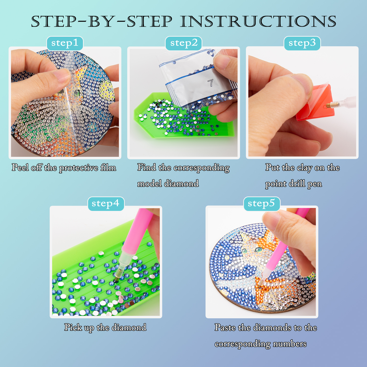 8 Pieces/Set of Diamond Painte – обзор и цена Resin Craft Kit