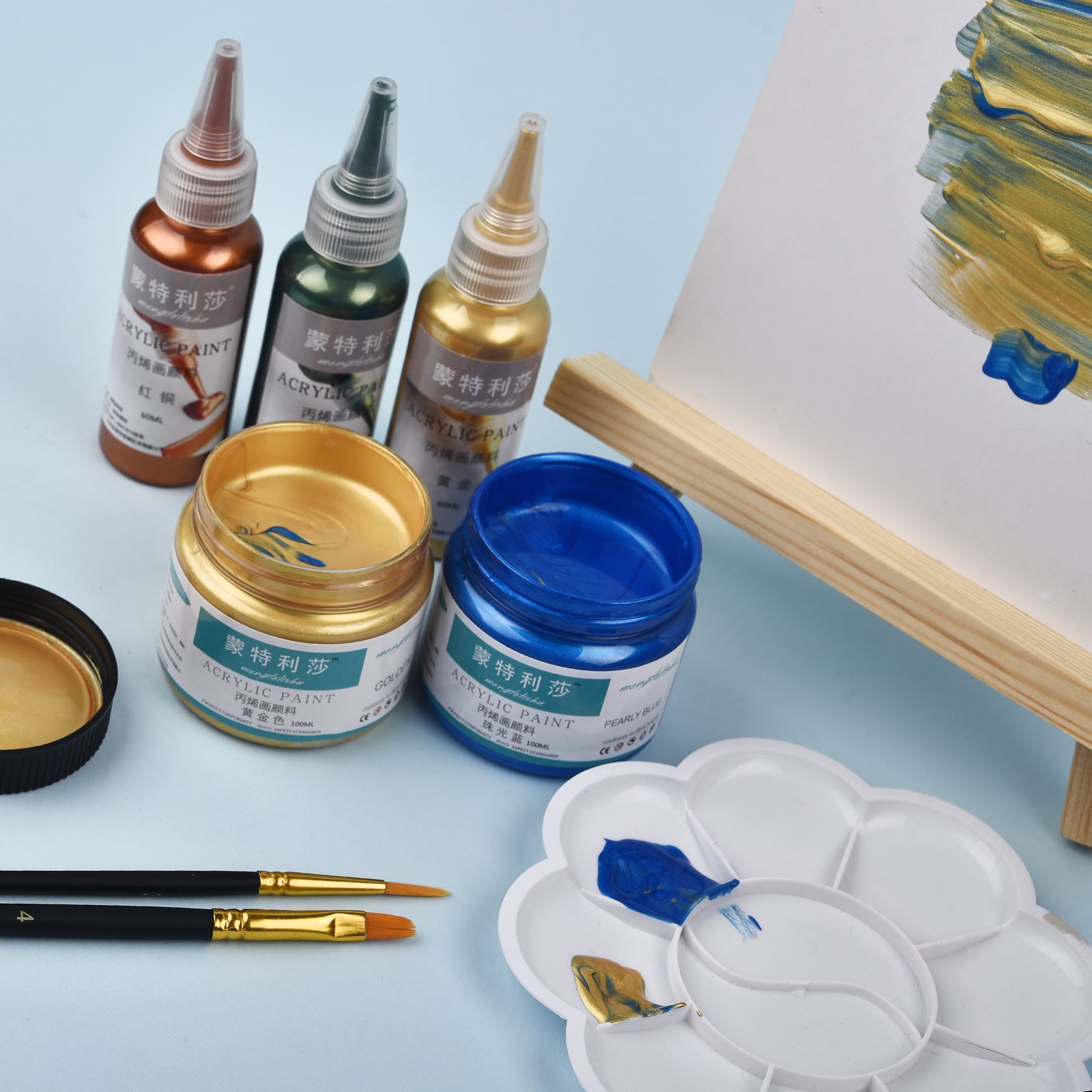 7 Colors 60ml/Bottle Metallic  – обзор и цена Resin Pigment Set