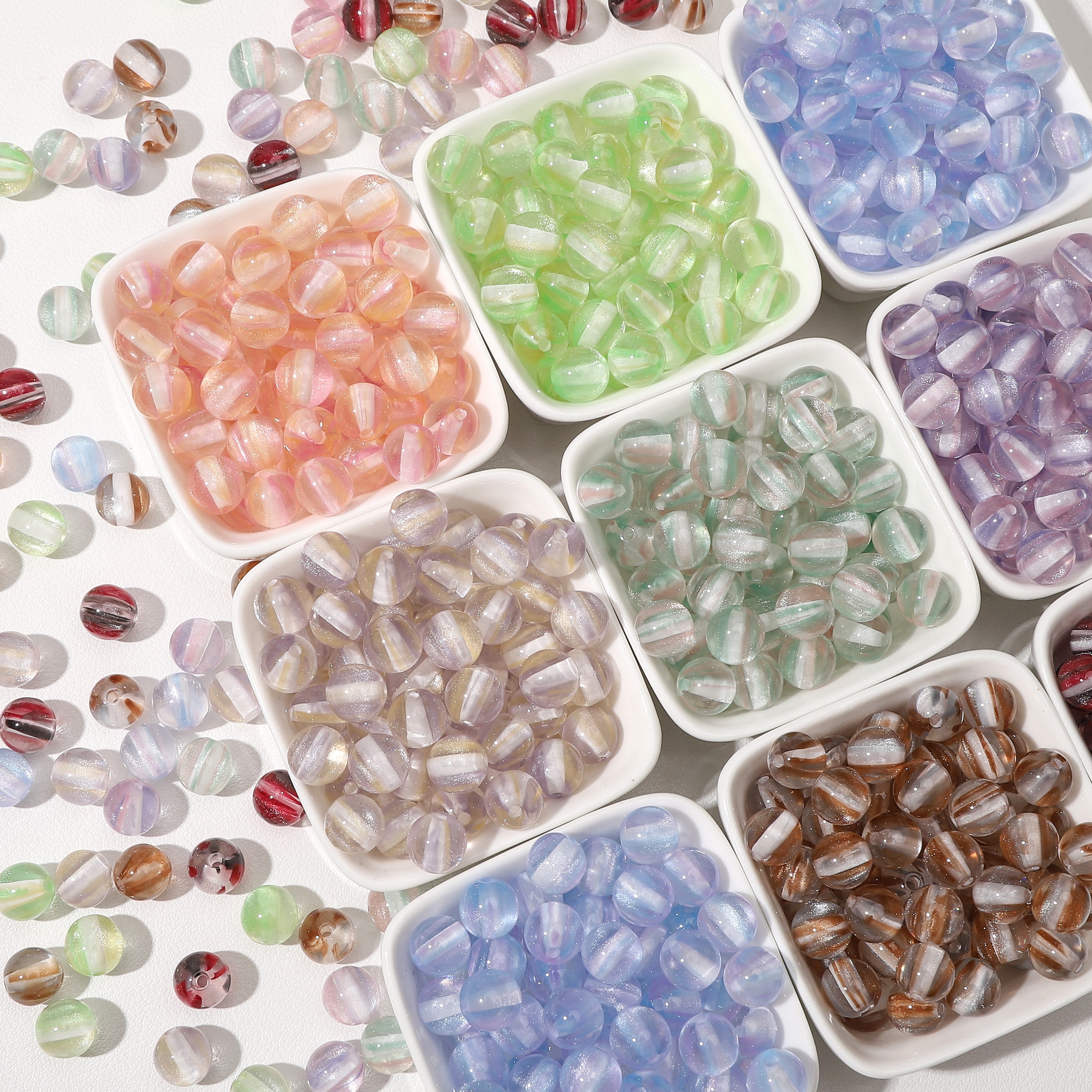 8mm 100Pcs Colorful Round Resi – обзор и цена Resin Craft Material