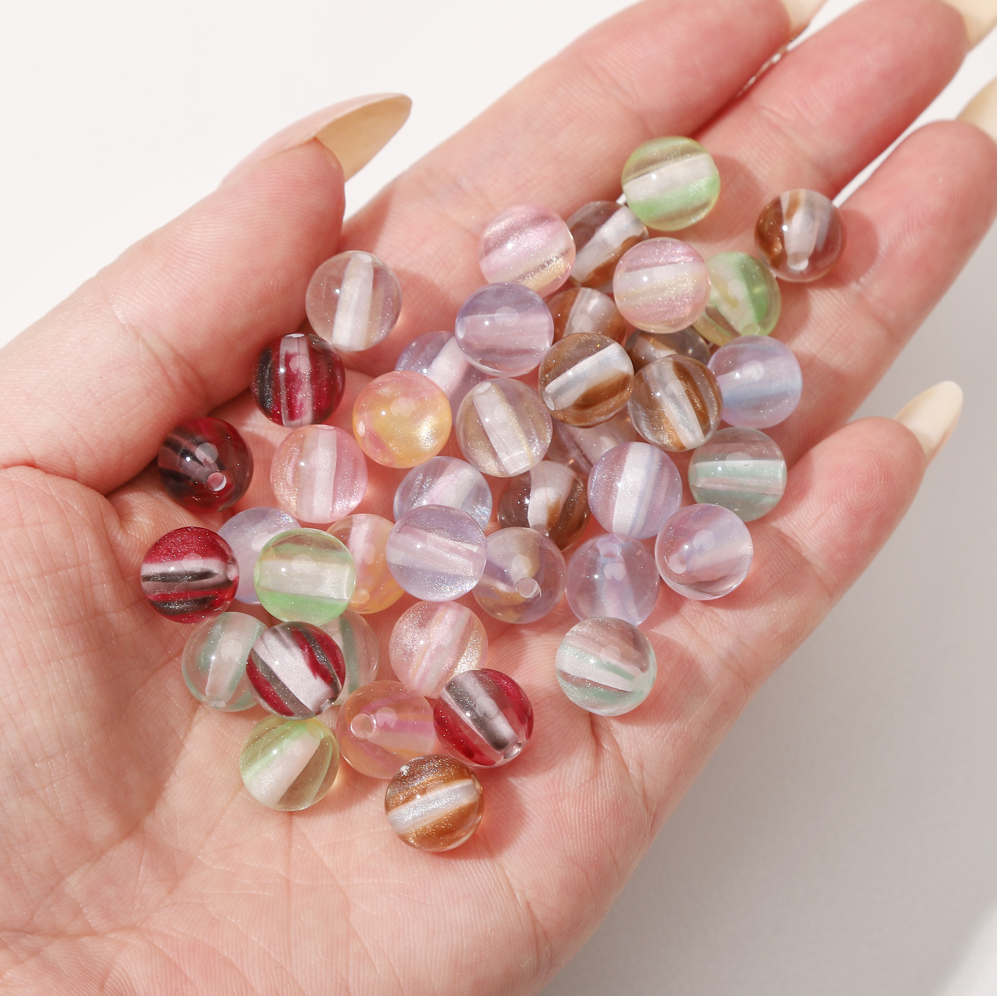 8mm 100Pcs Colorful Round Resi – обзор и цена Resin Craft Material
