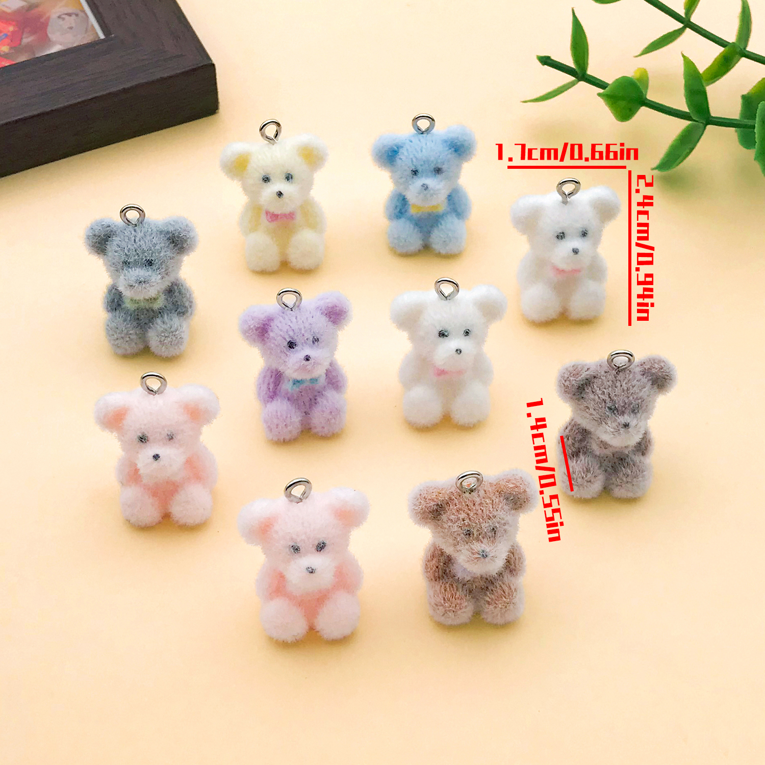 2/10pcs Resin Flocking Cute Li – обзор и цена Resin Craft Supplies