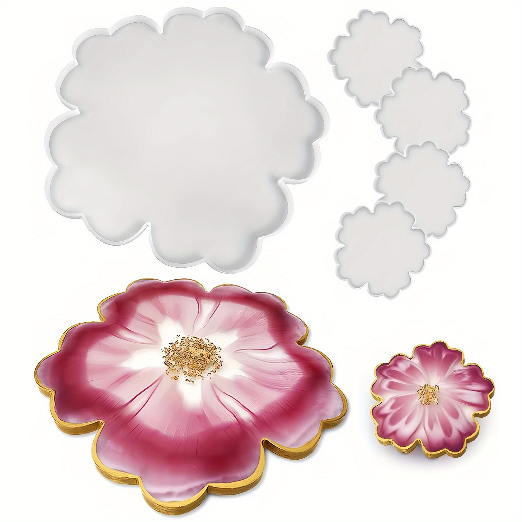 1-piece 13-inch large flower t – обзор и цена Silicone Mold Tray