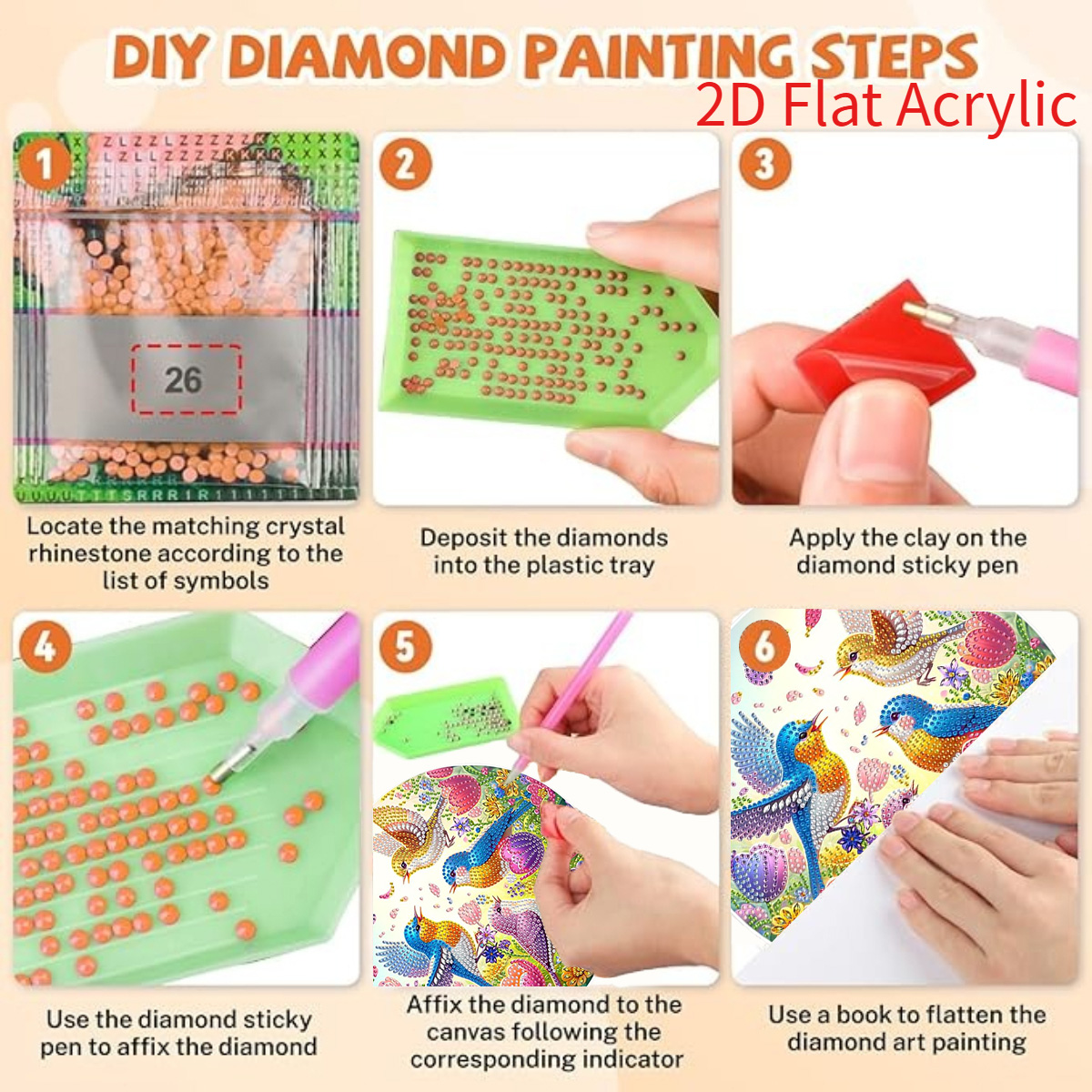 2D Flat Acrylic, 5D DIY Diamon – обзор и цена Resin Craft For Beginners